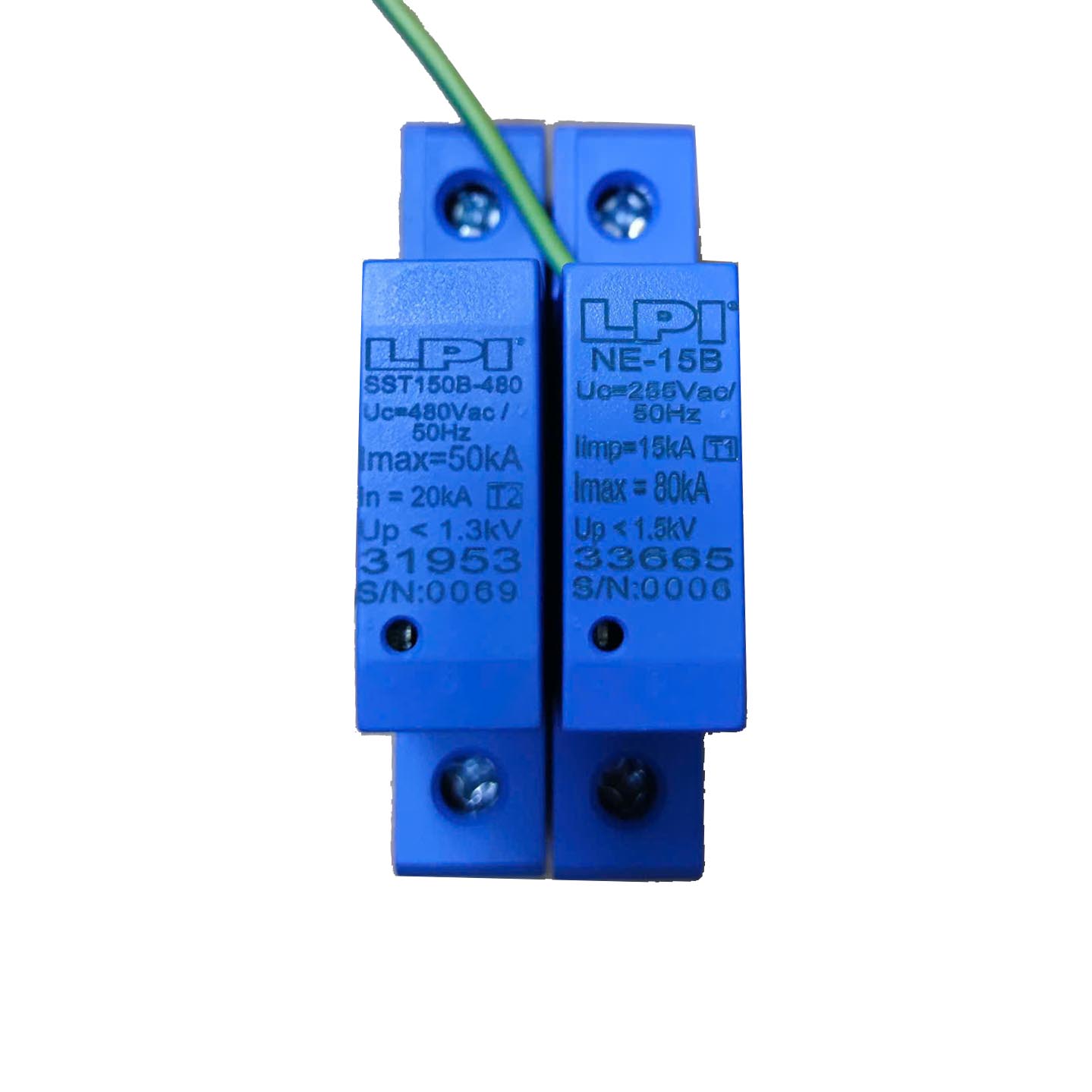 Bộ chống sét 1 pha 50kA, SST150B-385+NE-15B, Bộ cắt sét 1 pha 50kA