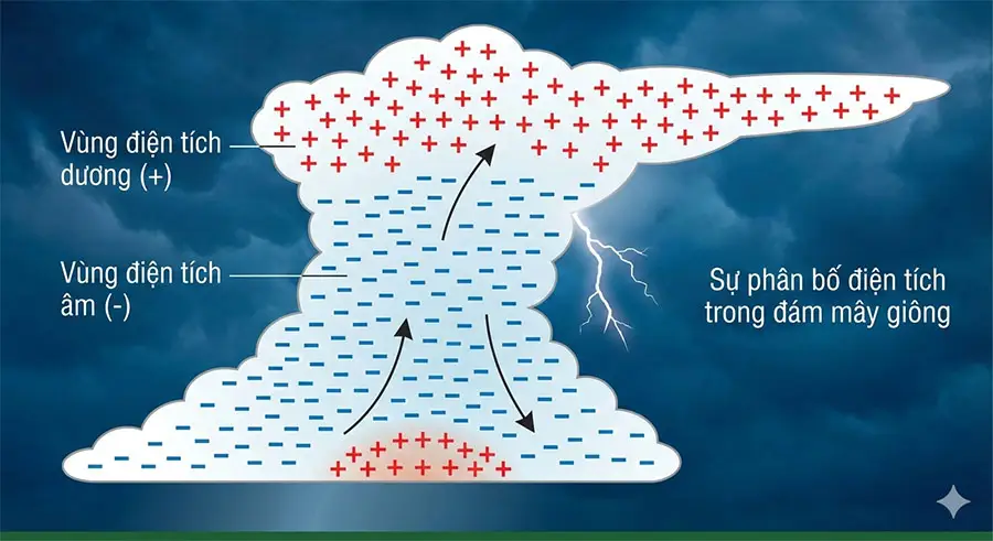 Giải mã hiện tượng nhiễm điện trong đám mây giông
